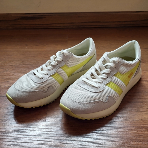 Gola White and Yellow Women's Sneakers - Picture 1 of 6